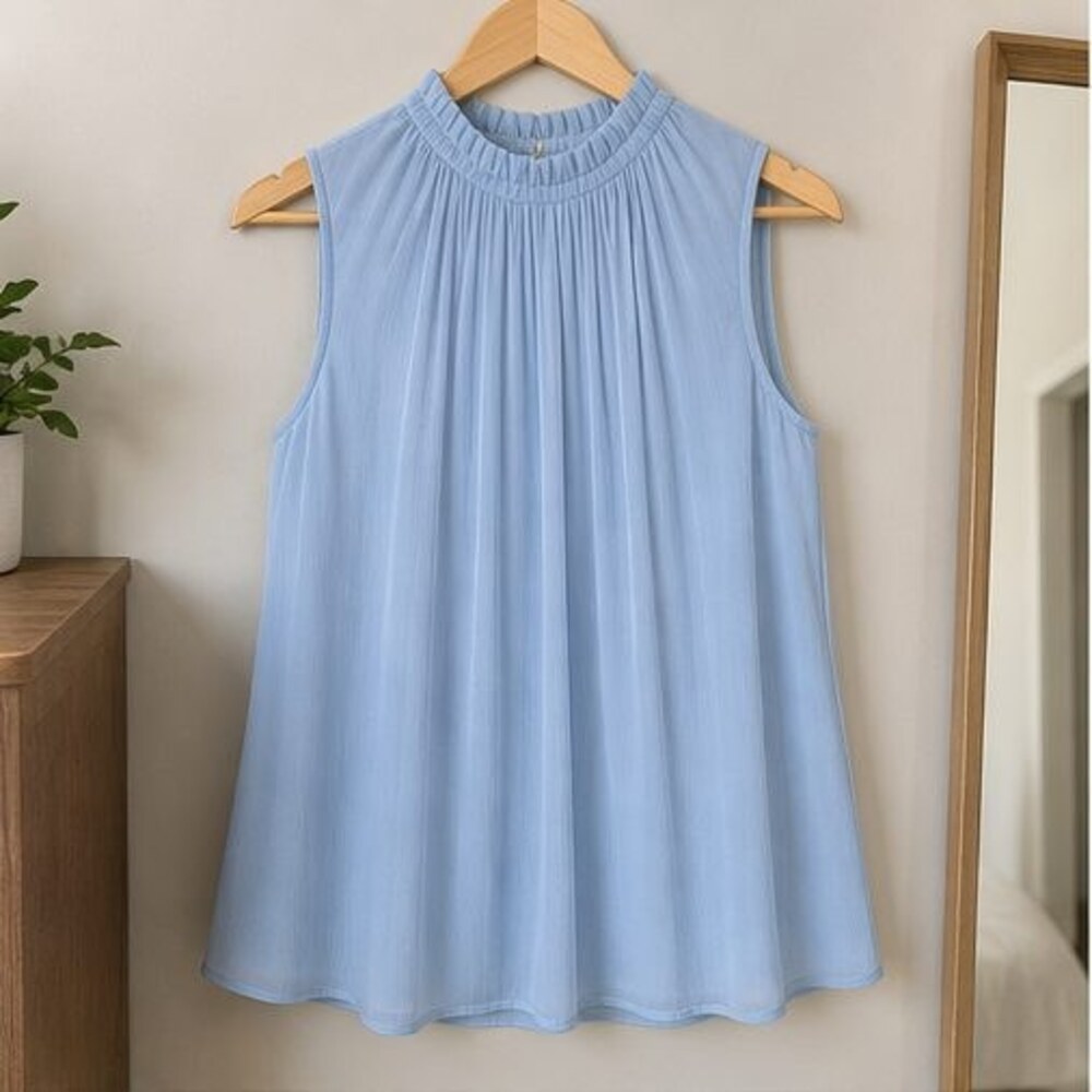 Blue Peplum Top
